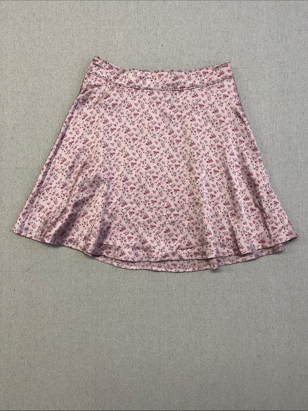 Hollister Floral Mini Skater Skirt XS Pink Cottagecore Y2K Lined